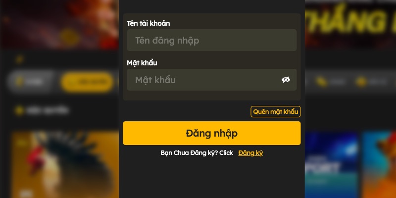 thực hiện Đăng nhập vào trong website online của SBOBET